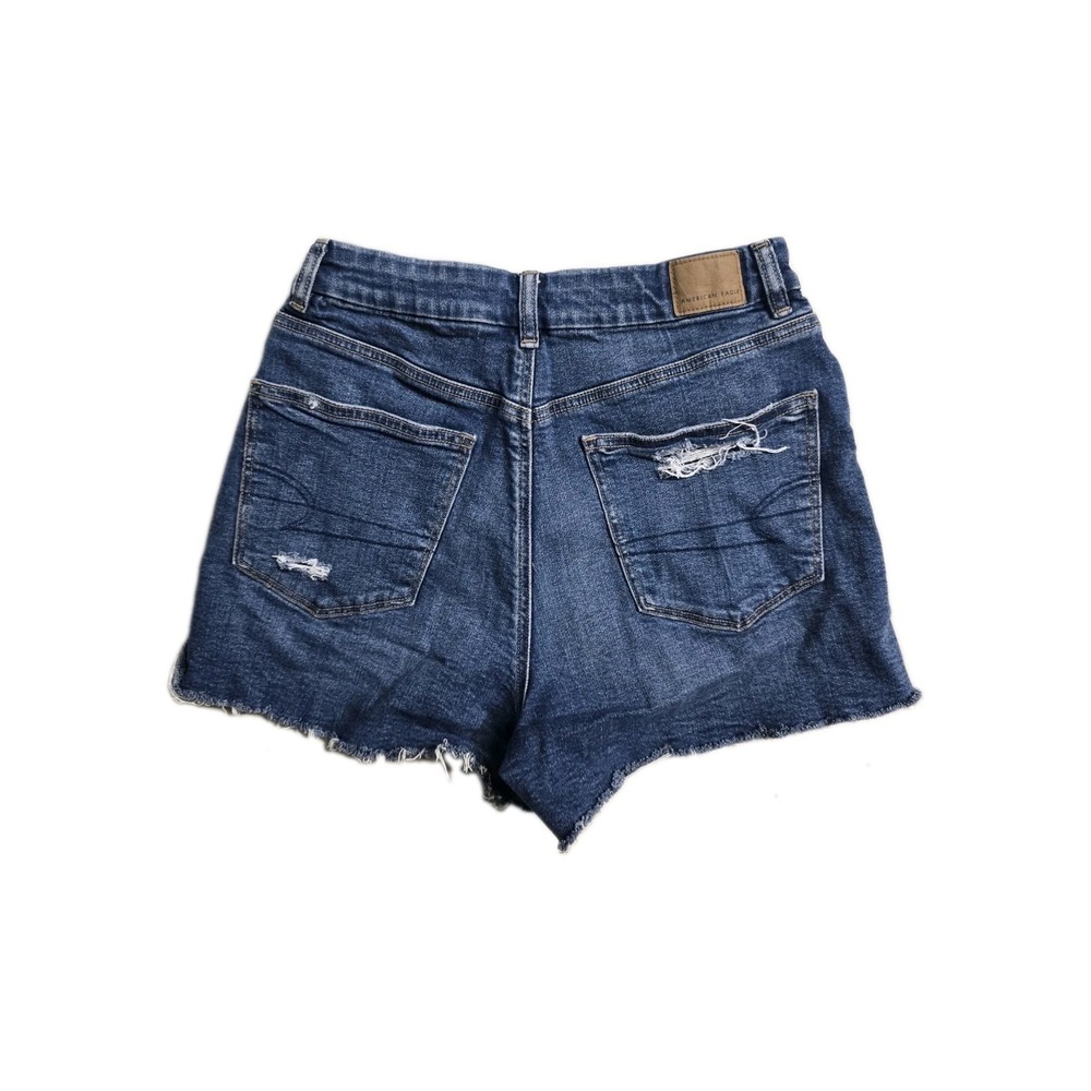 American Eagle Curvy Mom Short Denim Shorts  8 Blue - Picture 2 of 5